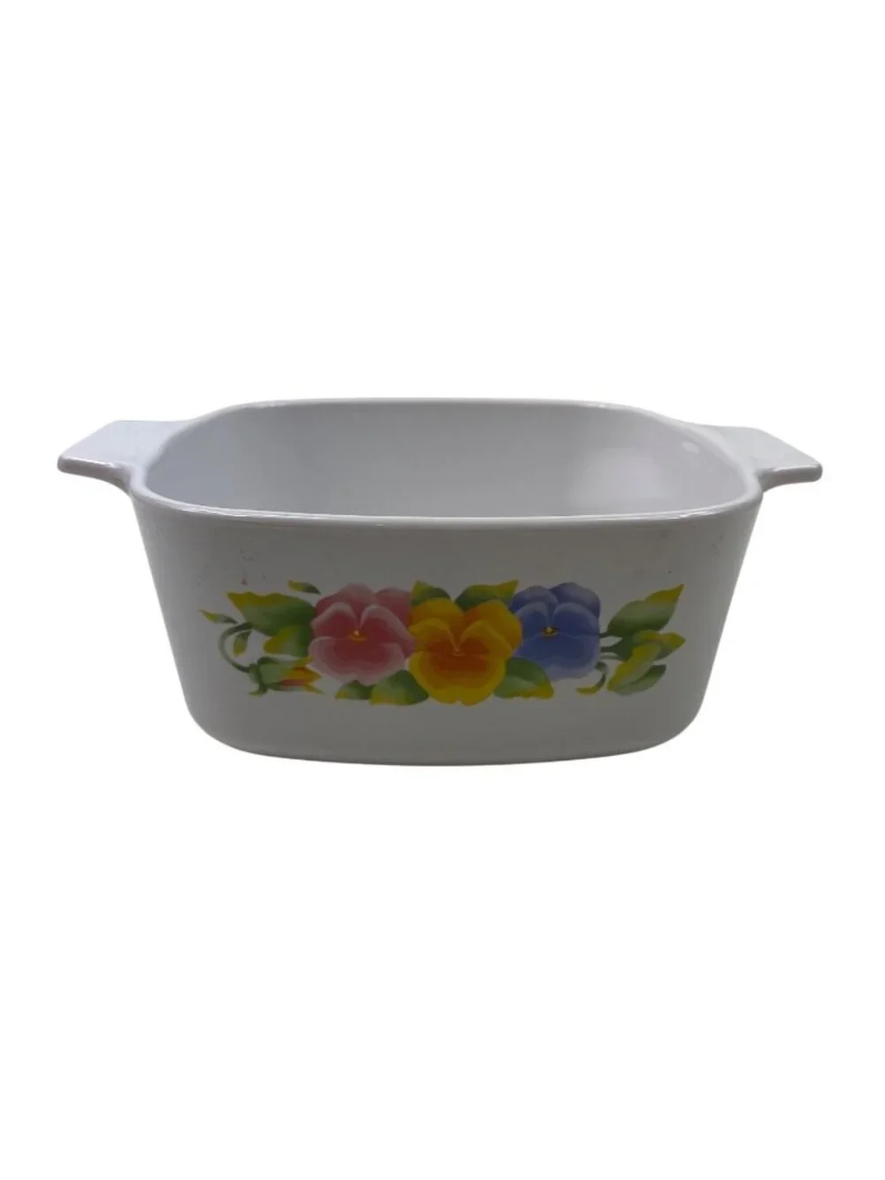 Corning Ware Casserole Dish Summer Blush Pansy Flowers A-1.5L No Lid